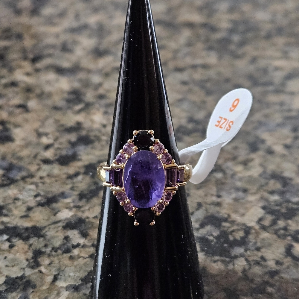 Bomb Party RBP8634 "Always So Chic" Lavender Amethyst with Quartz Sz 6